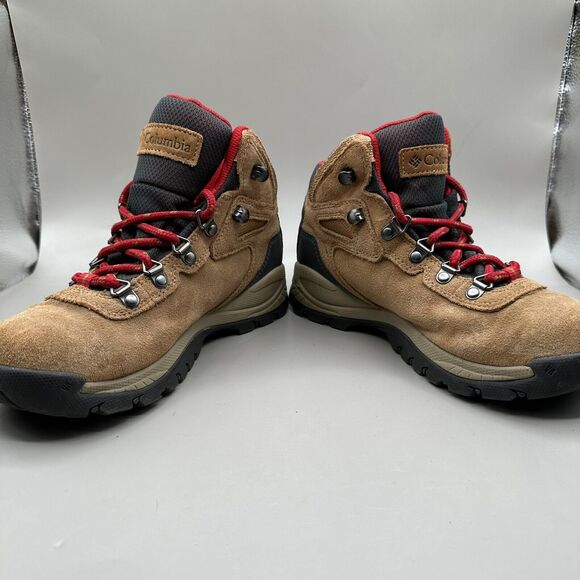Women Columbia Women\'s Newton Ridge Plus Waterproof Brown Red Red BL4552-286 Size 6 US